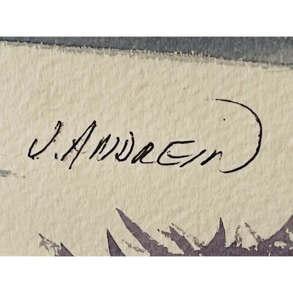 JEAN ANDREW 'SCONSET NANTUCKET Large Framed Watercolor Painting- 30 x 24" - Picture 7 of 16